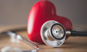 A stethoscope and a heart